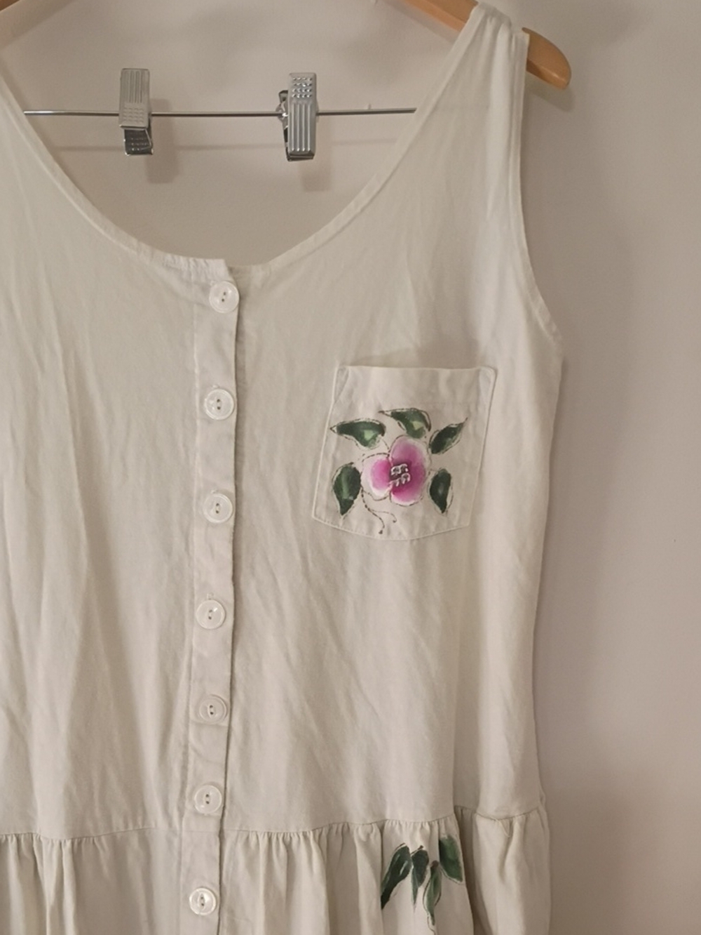 Hold! Vintage Ambiance Dress With Flowers M